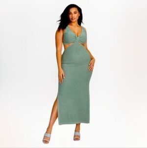 Gabrielle Union x Fashion To Figure Knit Dress With Waist Cutouts